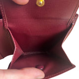 Cartier Vintage Maroon Leather Bifold Wallet