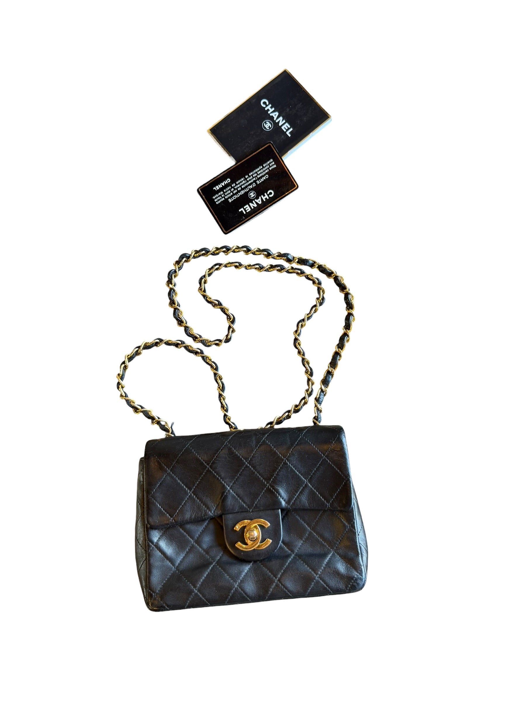 Chanel Black Leather Classic Mini Flap Bag ‘94-‘96