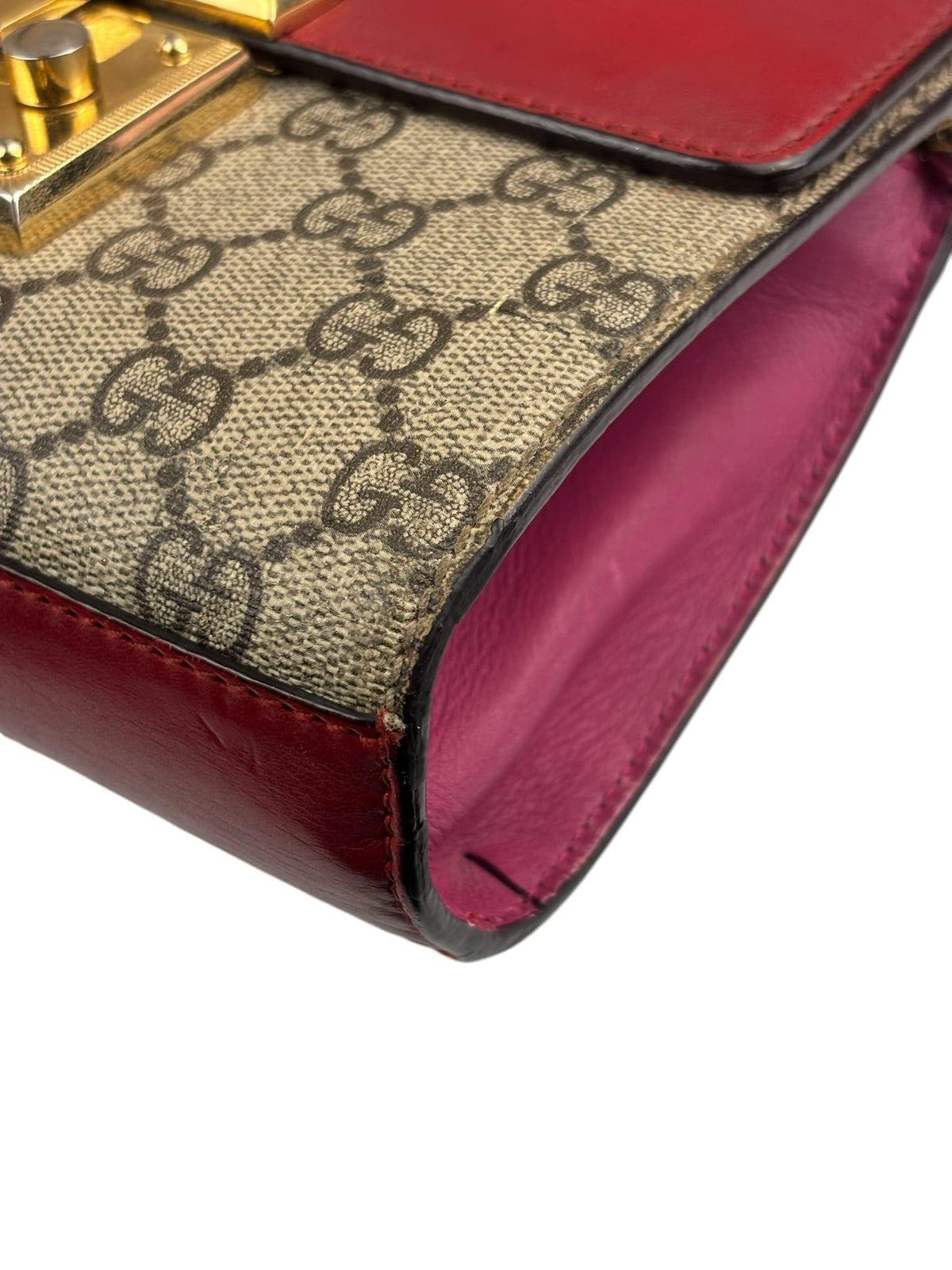 Gucci Colorblock Leather Padlock Small Shoulder Bag