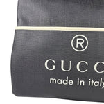 Gucci Vintage Black Leather Flat Messenger Shoulder Bag