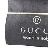 Gucci Vintage Black Leather Flat Messenger Shoulder Bag