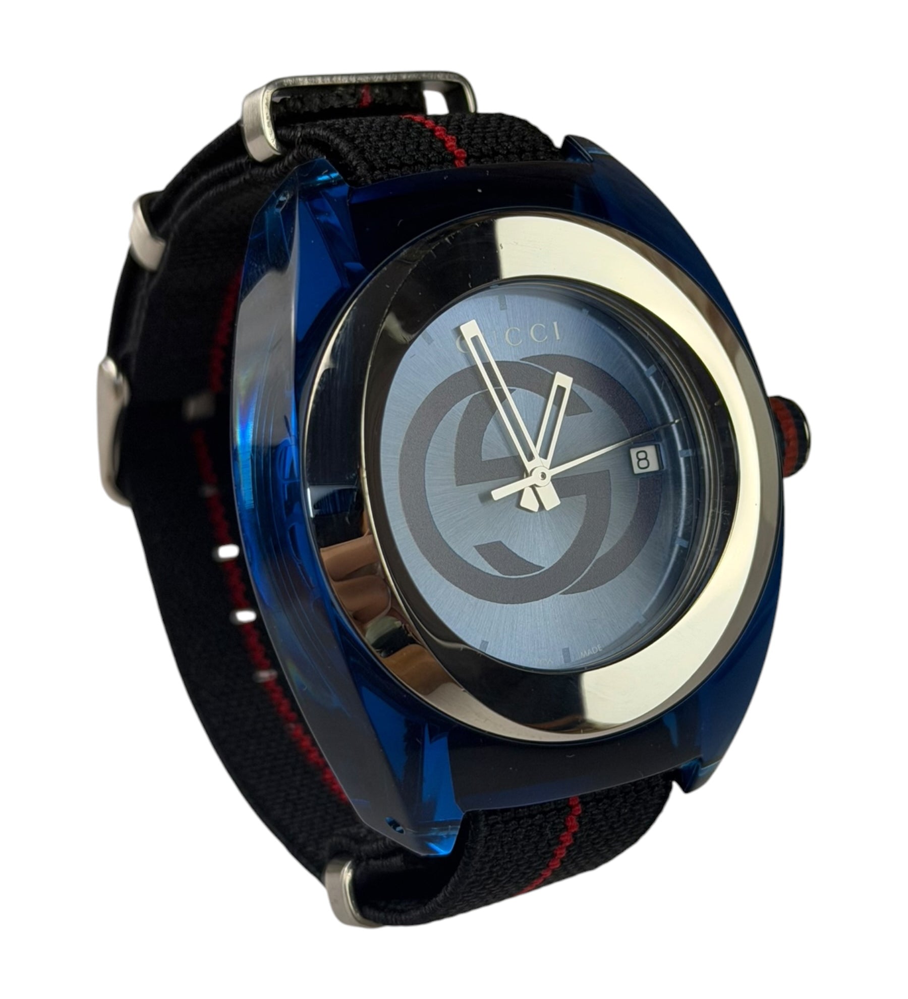 Gucci Sync Navy with Black Nylon Strap