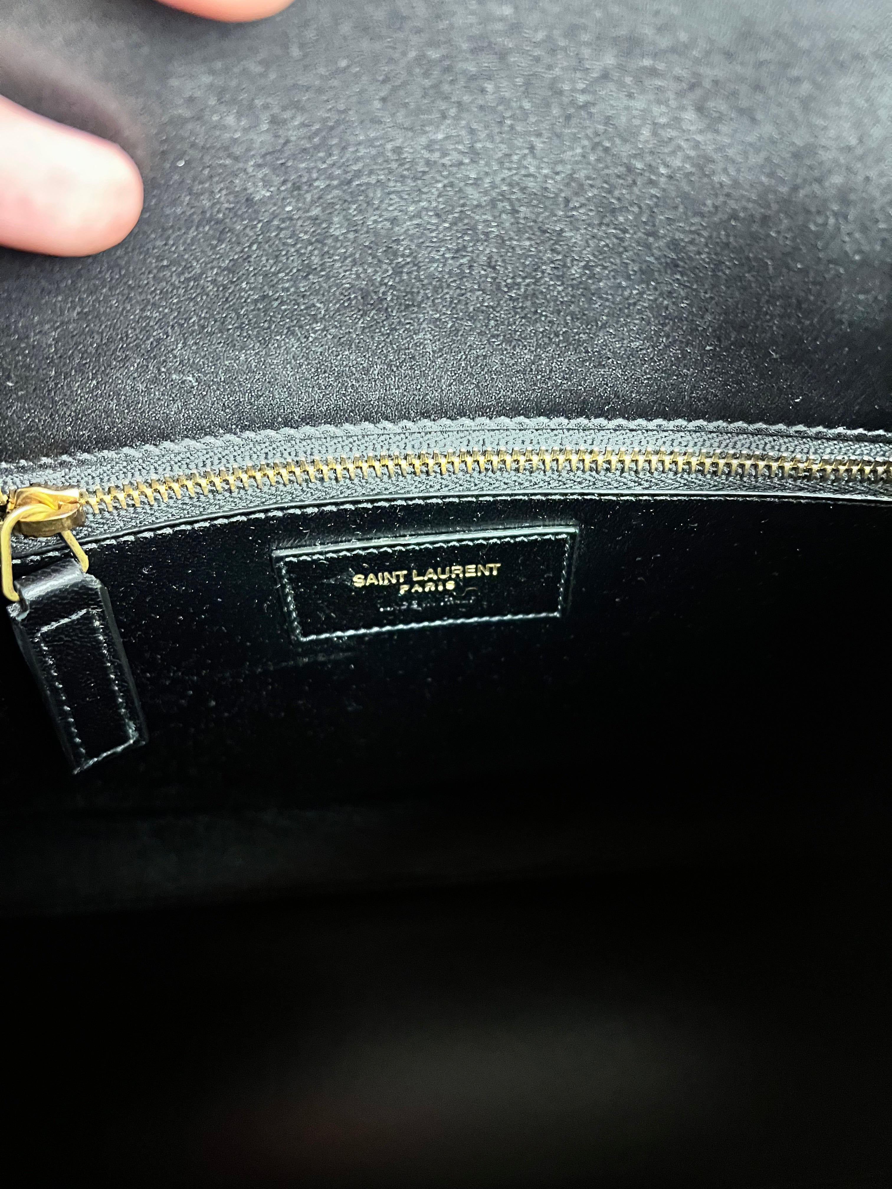 Saint Laurent Le Fermoir Top Handle 2Way Black