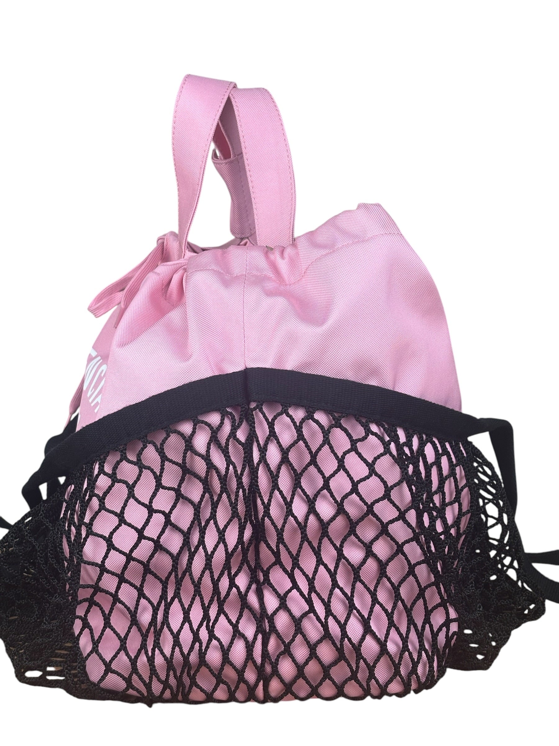 Balenciaga Pink/Black 24/7 Layered Mesh Tote Bag