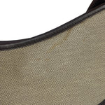 Gucci Brown/Beige Leather Trim Reins Canvas Web Hobo Bag