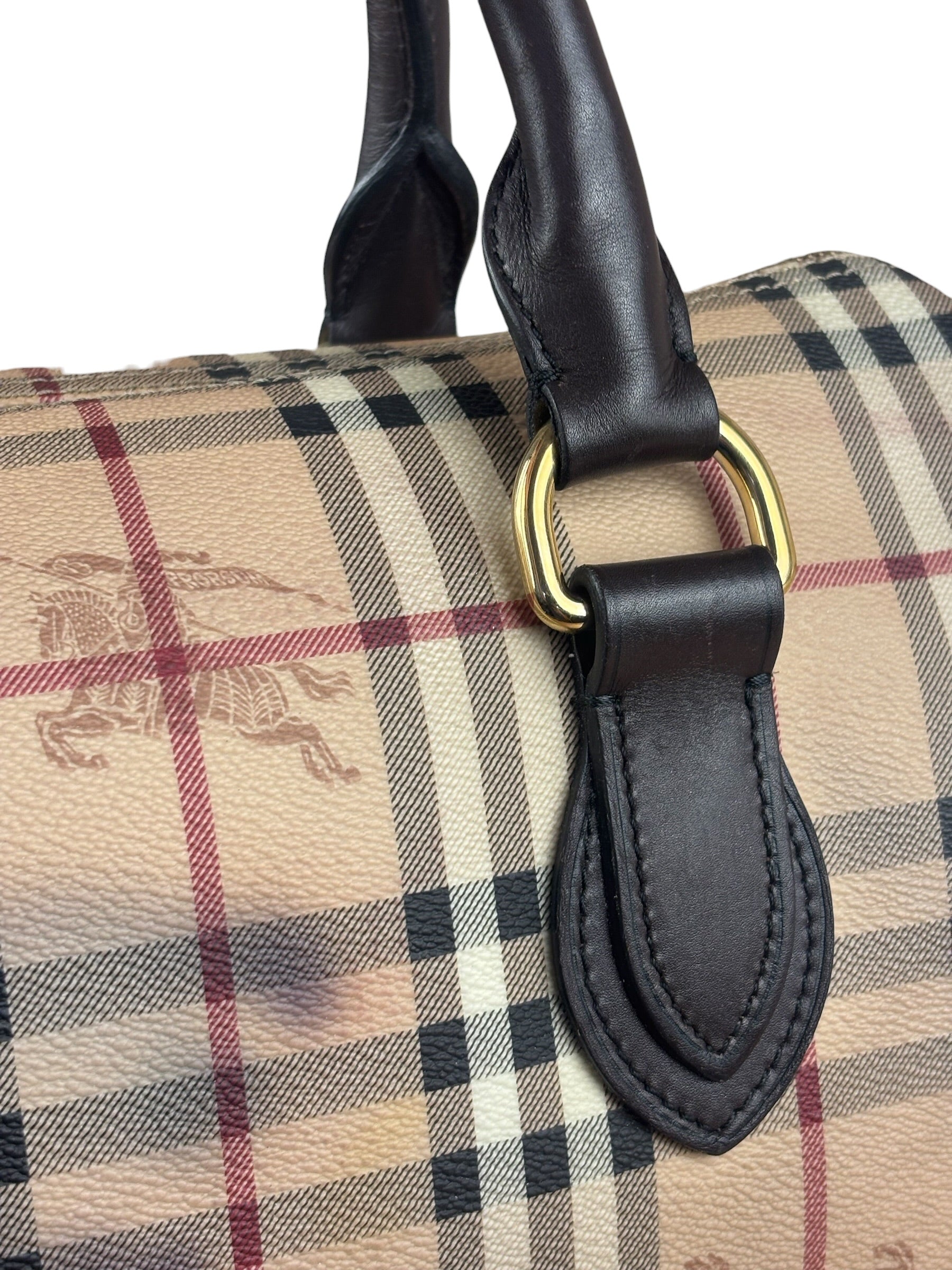 Burberry Vintage House Check Haymarkett Chester Bowling Handbag