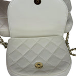 Chanel White Quilted Leather Side-Packs Dual Shoulder Bag 2019