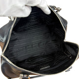 Prada Vintage Black Leather Mini Boston Bag