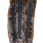 Vintage Dark Brown Fur Tailed Shawl