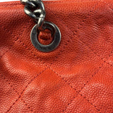 Chanel Red Caviar Quilted Medium Frame Shoulder Bag 2011