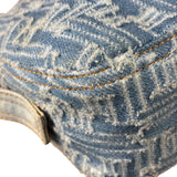 Fendi Blue Denim Zucca  Baguette