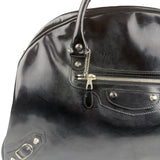 Balenciaga Black Patent Leather Weekender Handbag