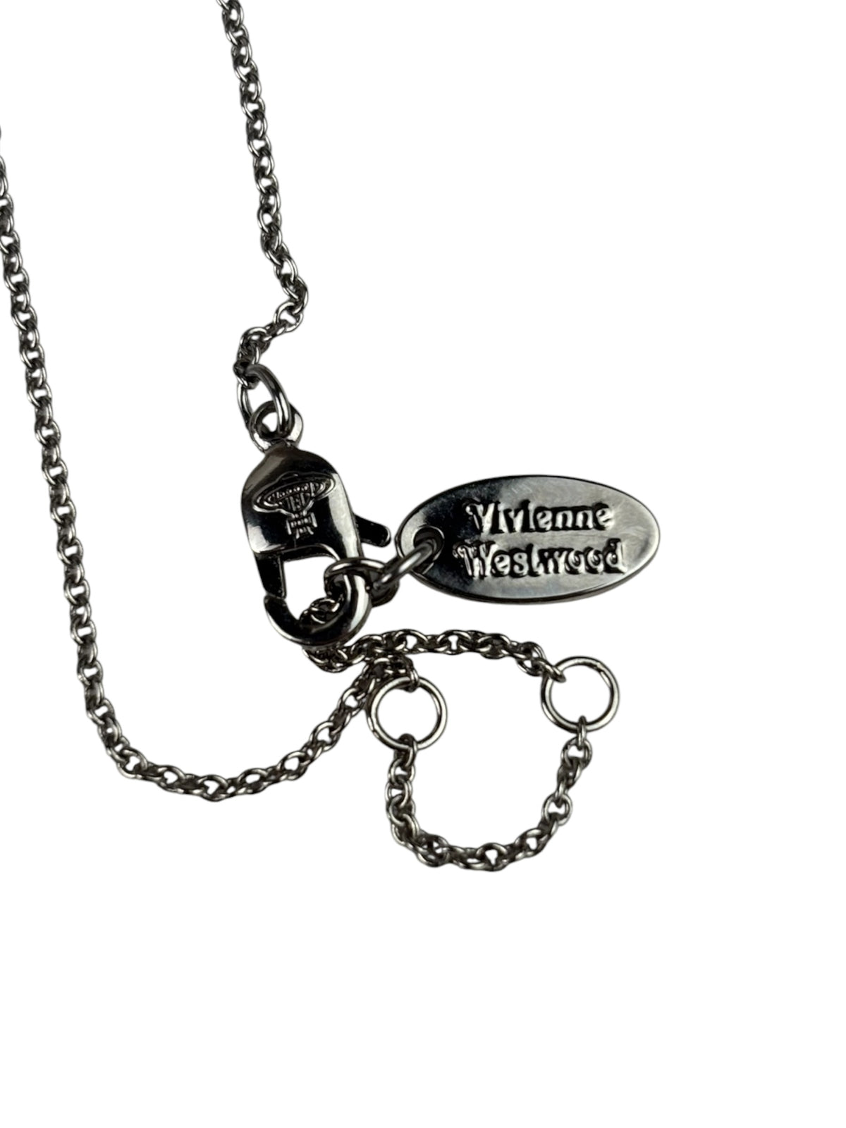 Vivienne Westwood Orb Red Diamante Heart Pendant Necklace