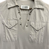 Maison Margiela MM6 ‘2 Fabrics’ Grey Long Sleeve Shirt Dress