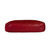 Chanel Red Quilted Lambskin Chain Tote Bag 1990
