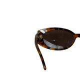 Gucci Vintage GG Havana Thick  Rounded Oval Sunglasses RX 2400/S