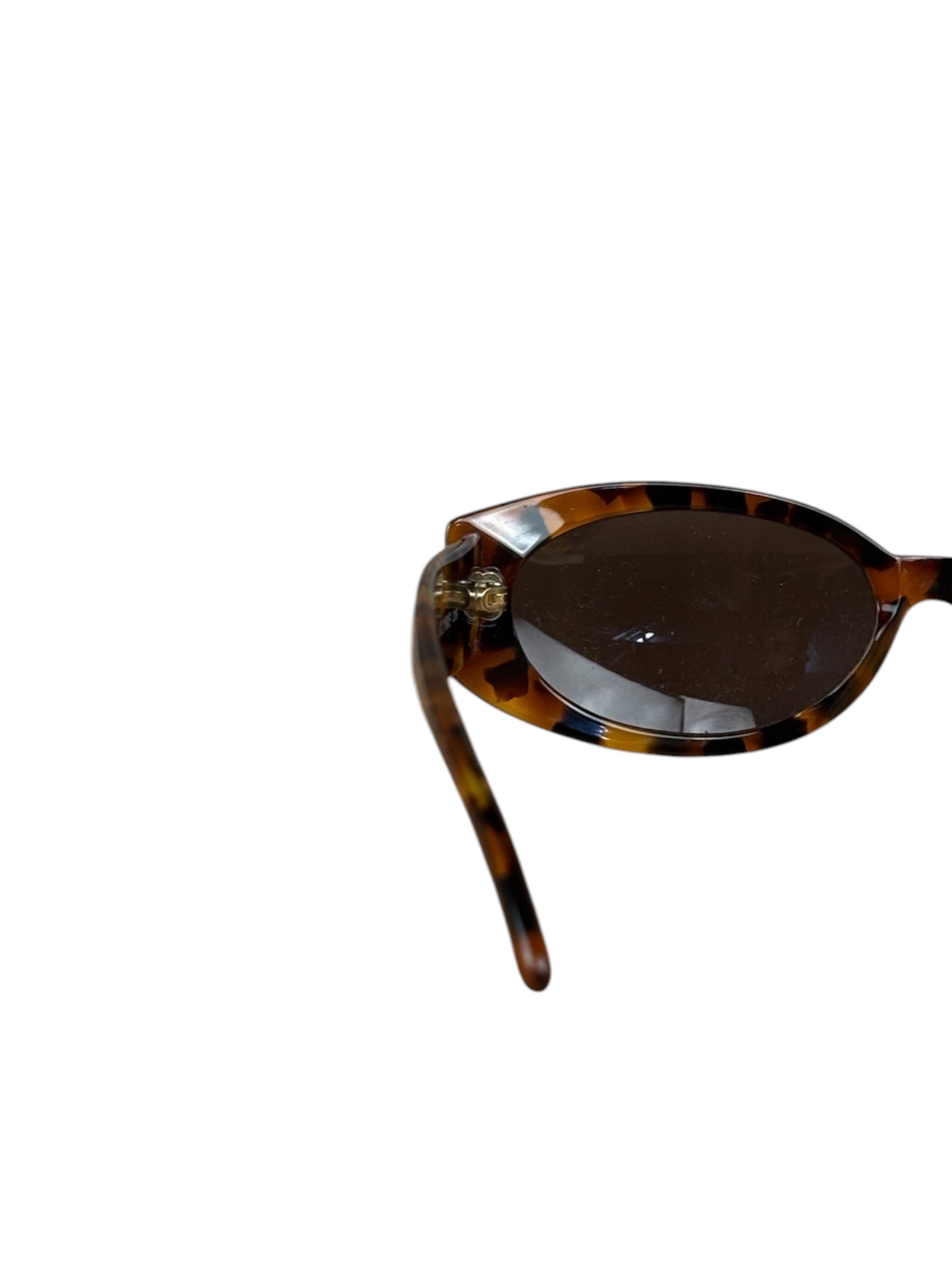 Gucci Vintage GG Havana Thick  Rounded Oval Sunglasses RX 2400/S