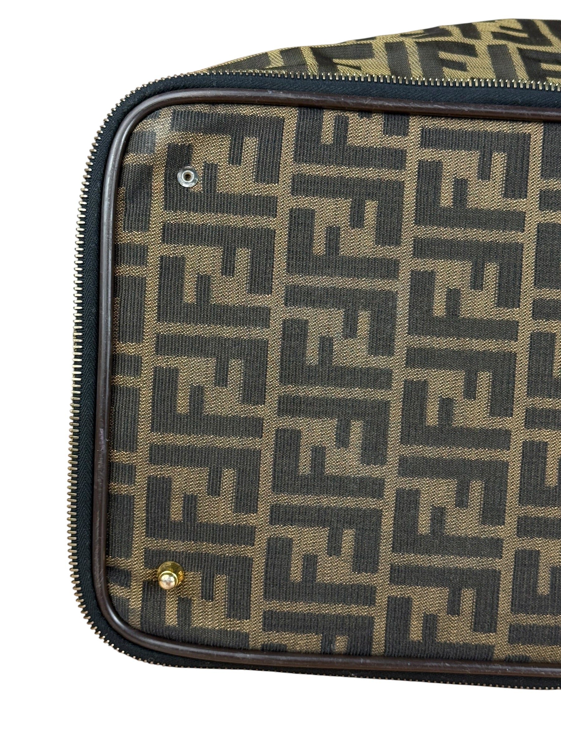 Fendi Vintage Zucca Canvas Collapsible Shoulder Bag