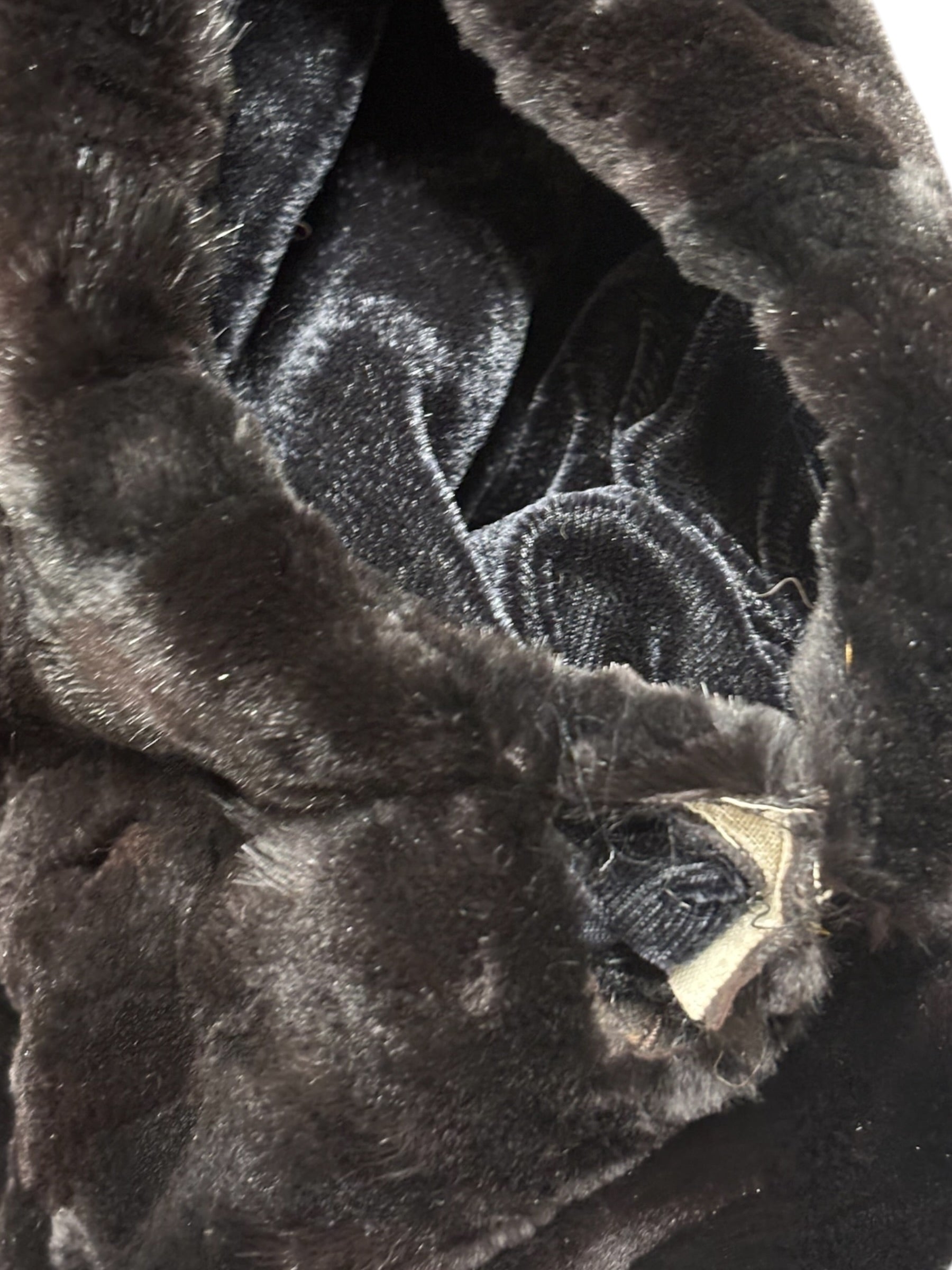 Vintage Black Sheared Beaver Fur Coat