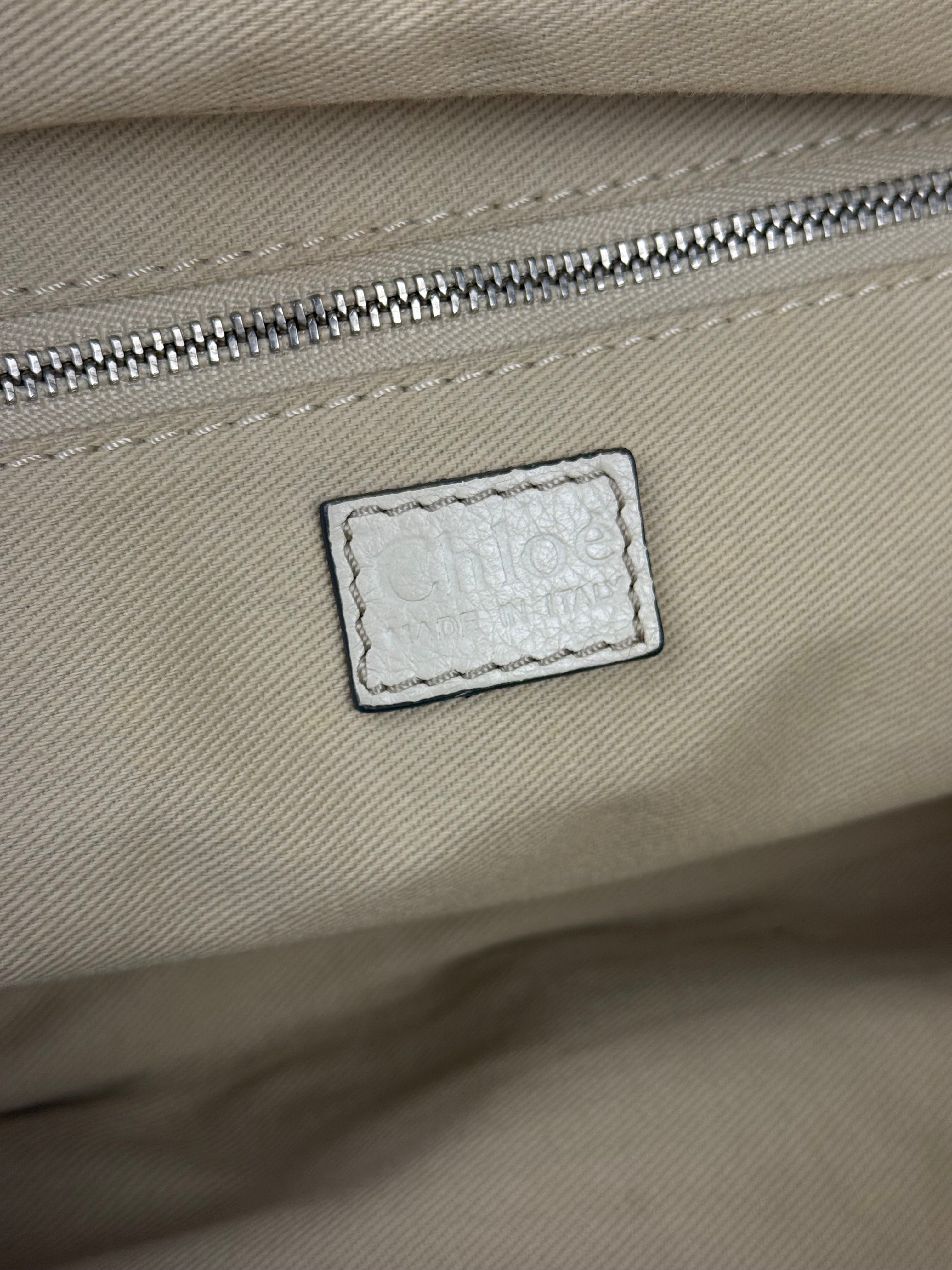 Chloé Ivory Leather Mini Paddington Handbag
