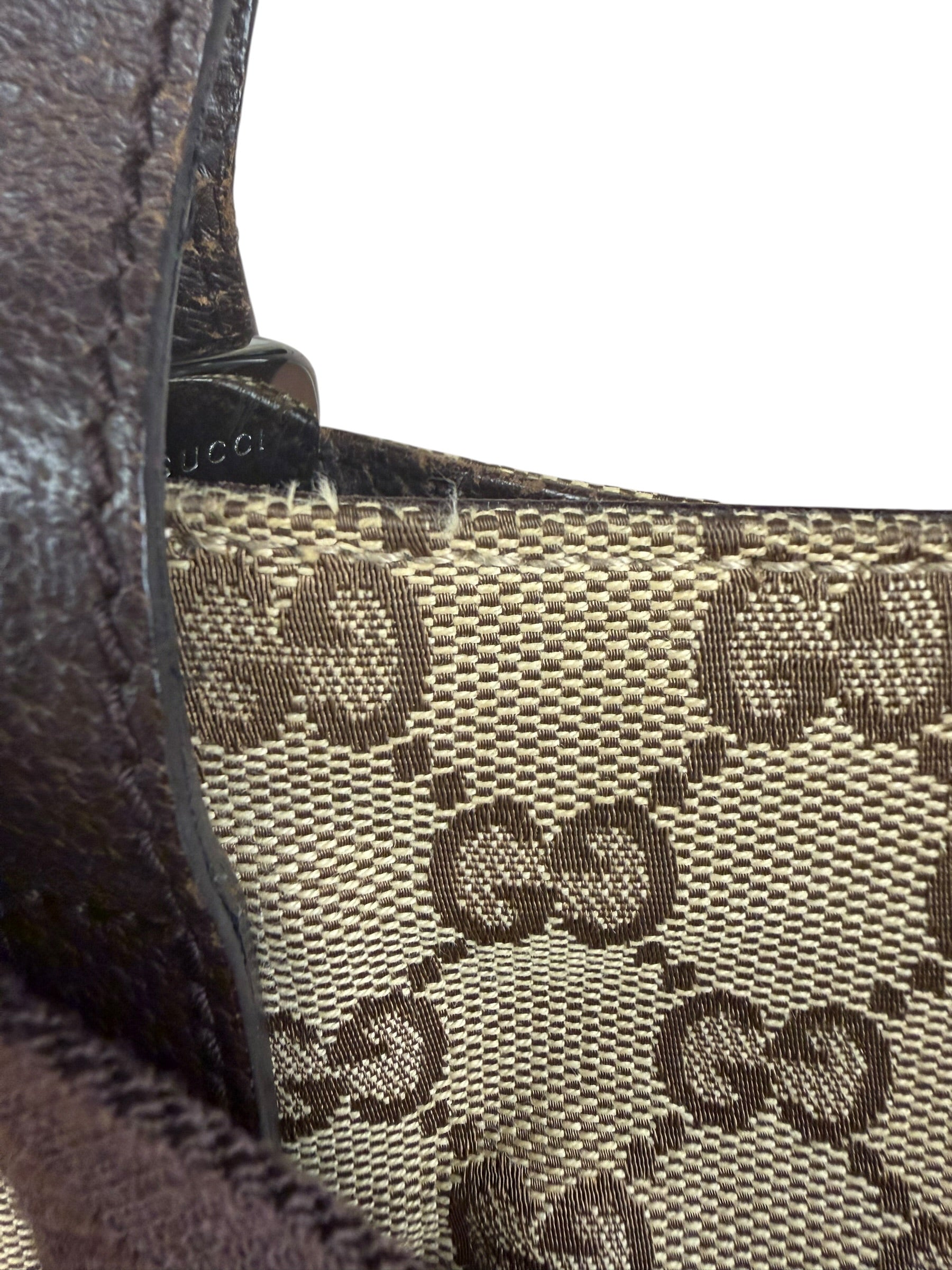 Gucci GG Vintage Beige/Brown Canvas Crossbody Bag