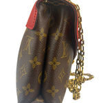 Louis Vuitton LV Monogram Red Leather Pallas Chain Bag