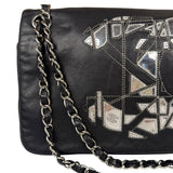 Chanel Black Leather CC Mirrored Mosaic Flap Bag 2008