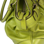 Salvatore Ferragamo Green Leather Marisa Shoulder Bag