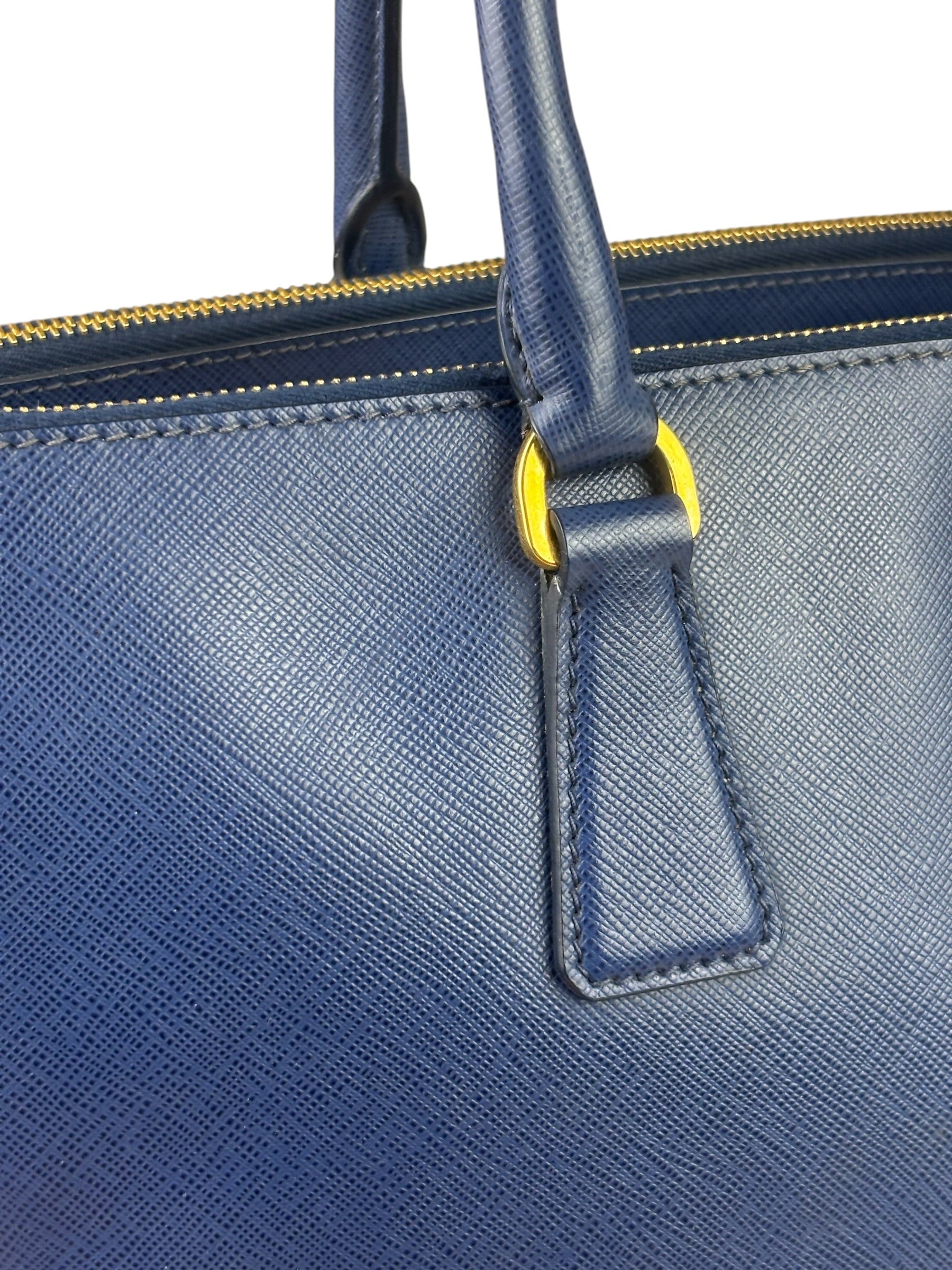Prada Navy Saffiano Leather Galleria Tote