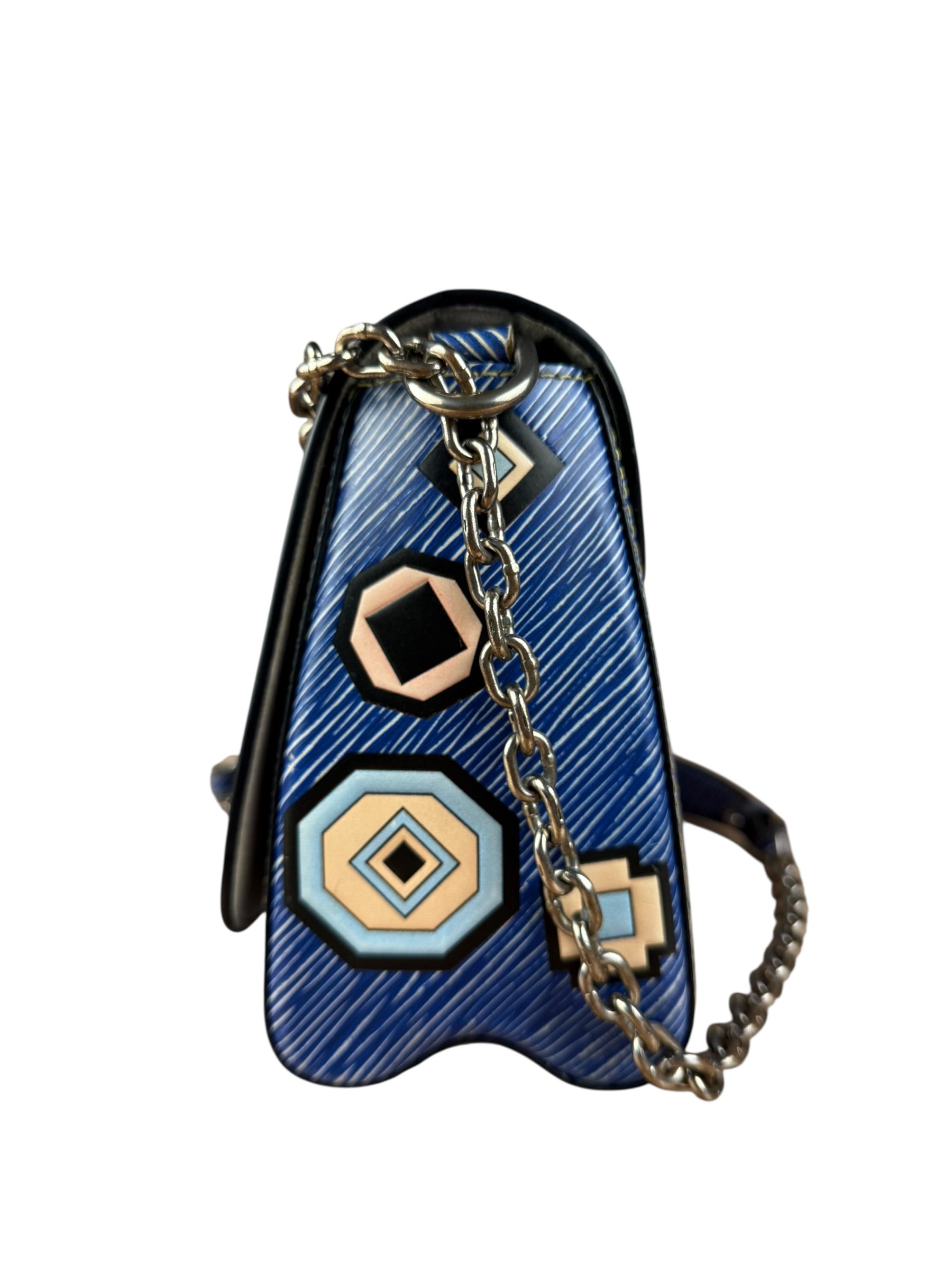 Louis Vuitton Blue Aztec Epi Leather Twist MM Bag