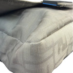 Fendi Vintage Grey Nylon Mamma Baguette Messenger Bag