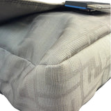 Fendi Vintage Grey Nylon Mamma Baguette Messenger Bag