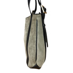 Loewe Suede Anagram Shoulder Tote Olive