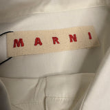 Marni White Pleated Button Down Blouse