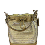 Coach Yellow Gold Mini Bucket Crystal Two-Way Bag