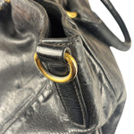 Prada Vintage Black Shine Leather Vitello Daino Tote
