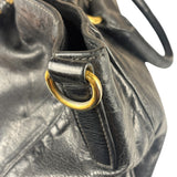 Prada Vintage Black Shine Leather Vitello Daino Tote