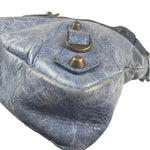 Balenciaga Blue Leather Two-Way First City Bag
