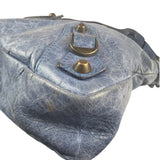 Balenciaga Blue Leather Two-Way First City Bag