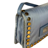 Prada Nylon Blue Studded Crossbody Bag