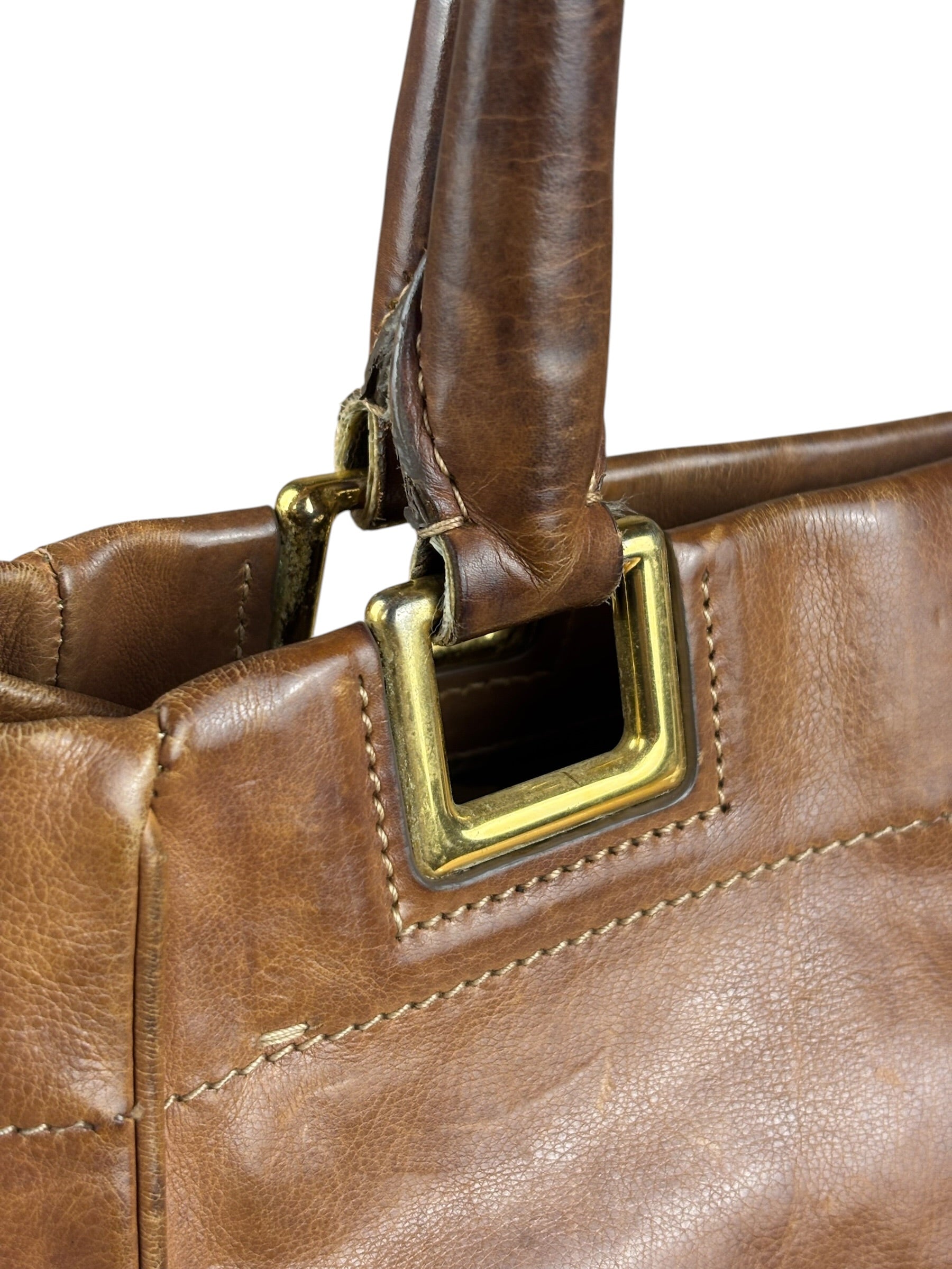 Prada Brown Leather 2Way Bag