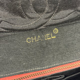 Chanel Vintage Burgundy Cotton Pairs-Seoul Pagoda Flap Bag