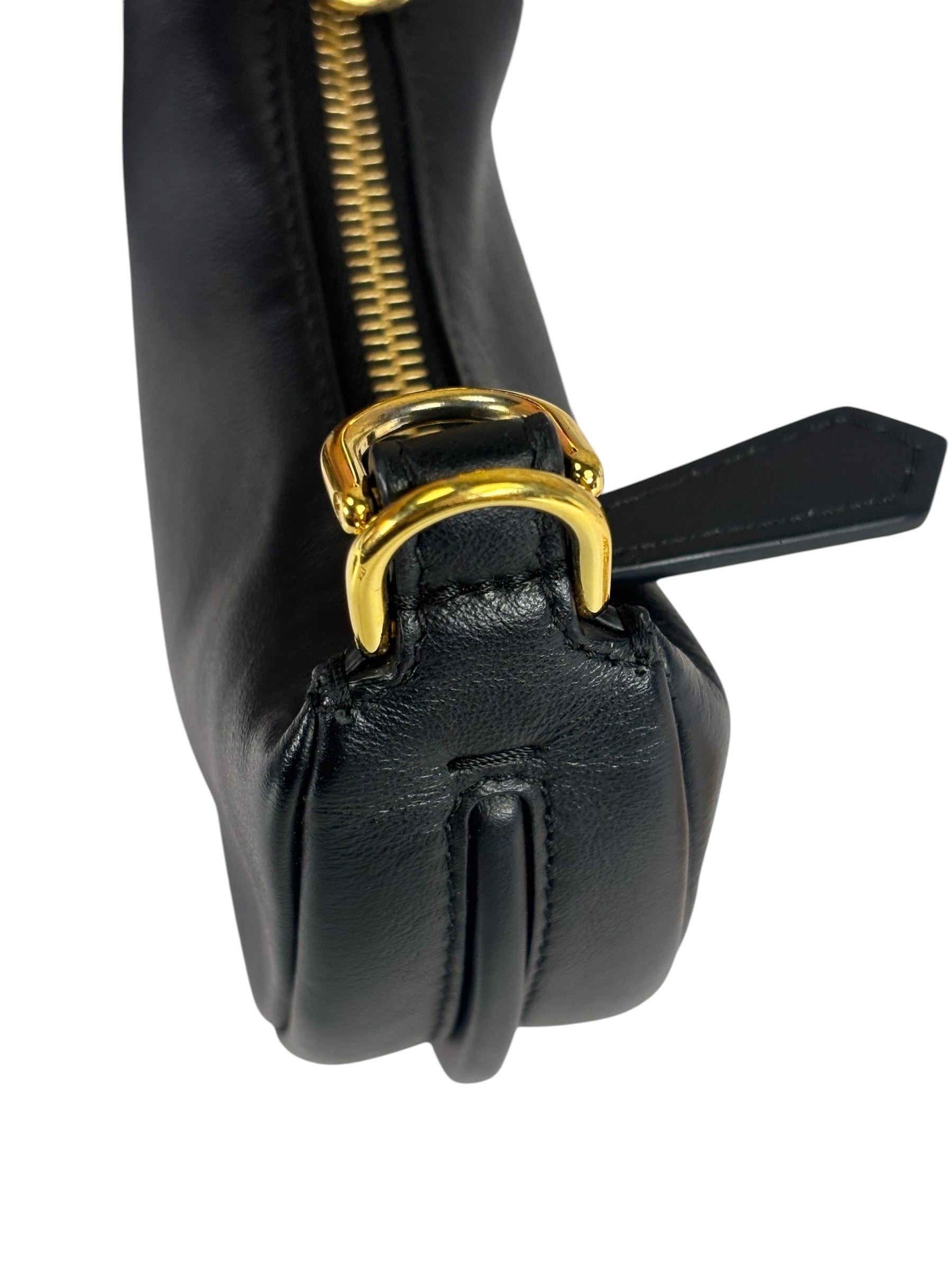 Fendi Vintage Black Leather Nano Fendigraphy Two-Way Bag Replacement Chains