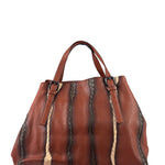 Bottega Veneta Brown Leather Intrecciato Trim Cesta Tote