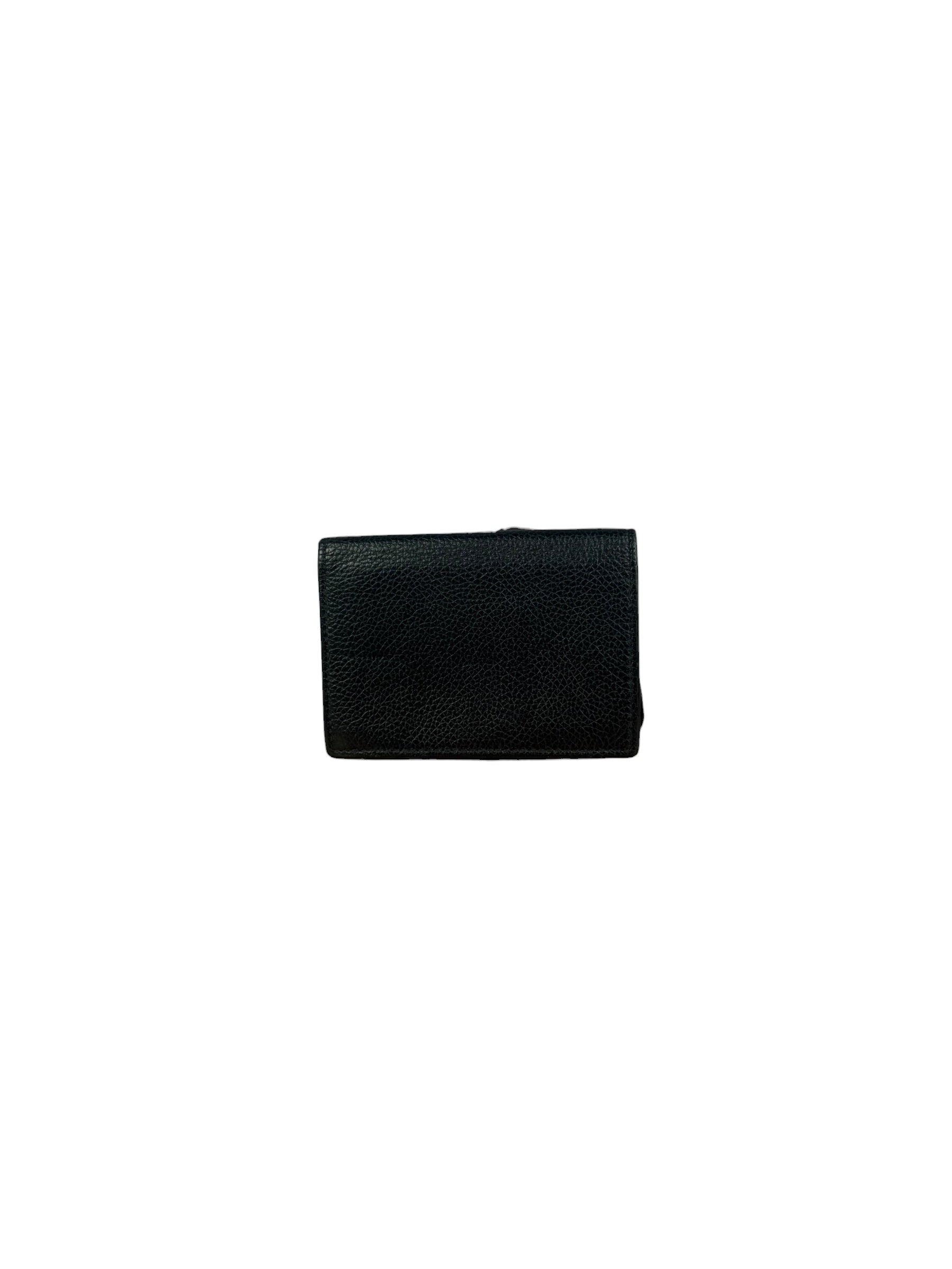 Balenciaga Black Leather Cash Mini Wallet