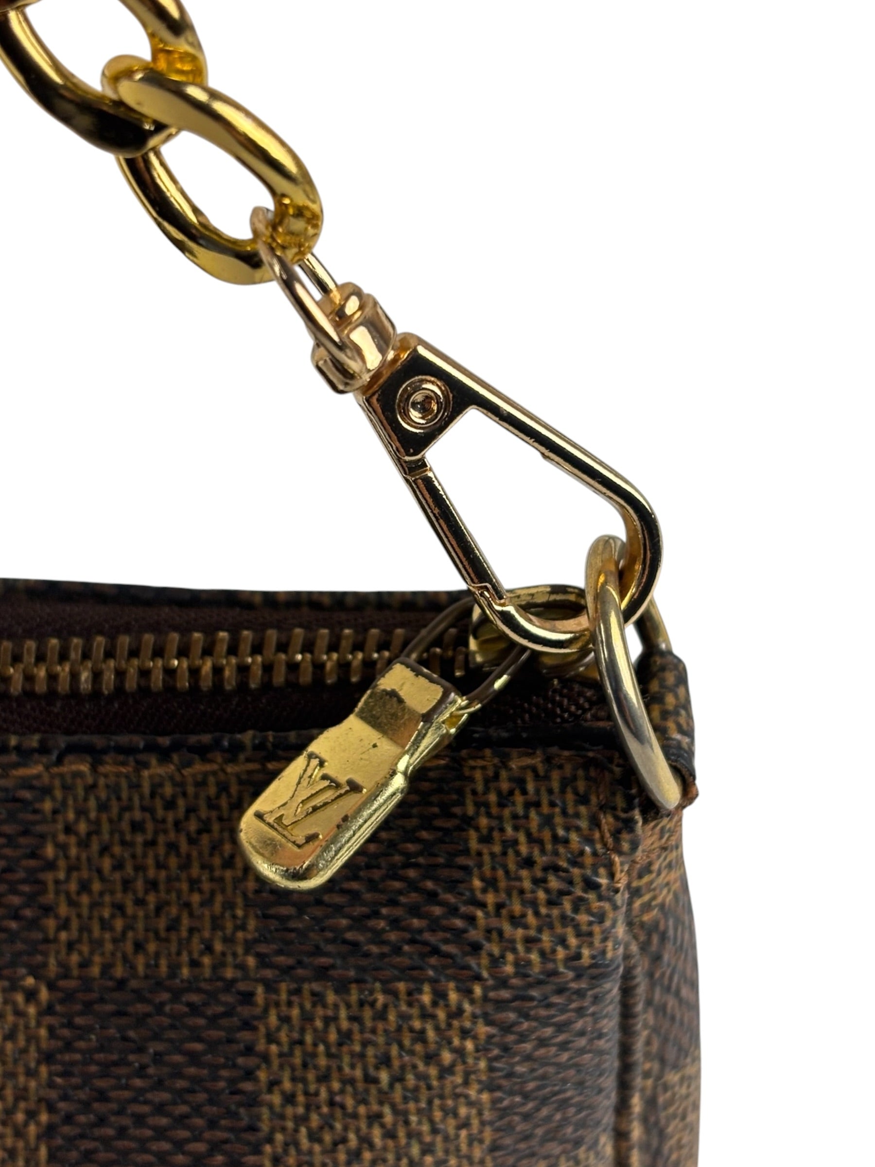 Louis Vuitton Damier Ebene Mini Pochette (Replacement Chain)