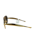 Bottega Veneta BV1305S Shiny Gold Pilot Sunglasses