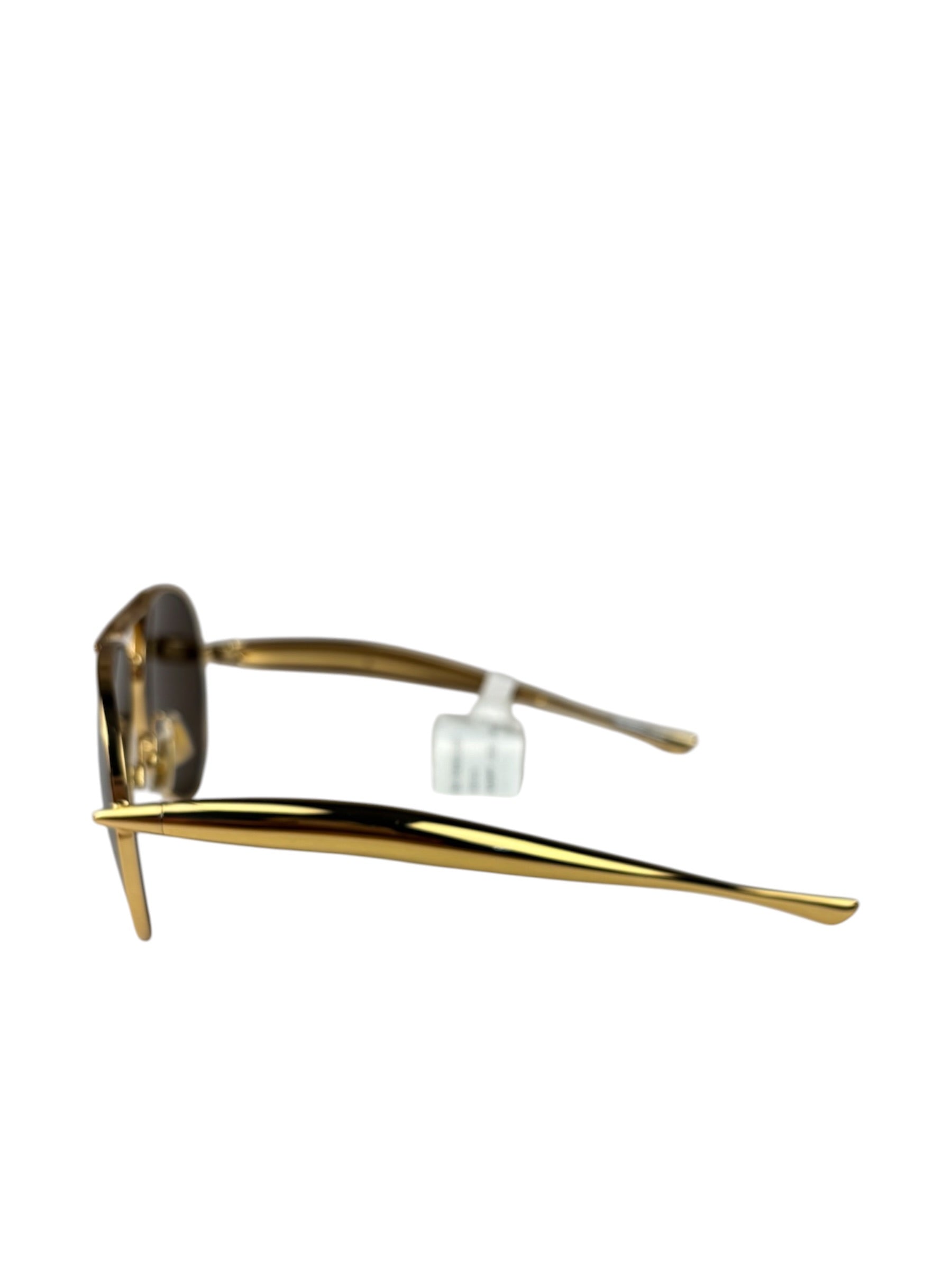 Bottega Veneta BV1305S Shiny Gold Pilot Sunglasses
