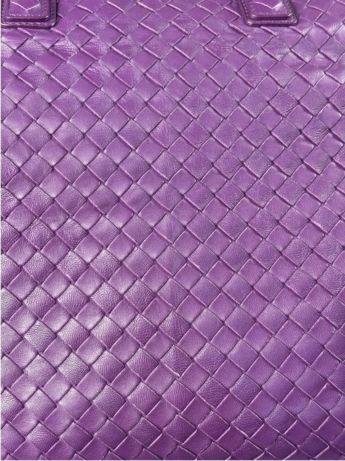 Bottega Veneta Purple Intrecciato Cabat Two-Way Tote