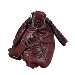 Balenciaga Vintage Burgundy Leather Moto City Two-Way Bag